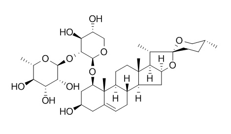 (1beta,3beta,25S)-3-Hydroxyspirost-5-en-1-yl 2-O-(6-deoxy-alpha-L-mannopyranosyl)-beta-D-xylopyranoside