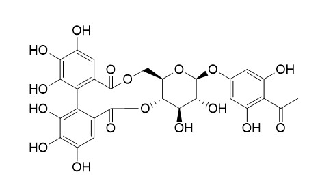 2,6-Dihydroxyacetophenone-4-O-[4,6-(S)-hexahydroxydiphenoyl]-beta-D-glucose