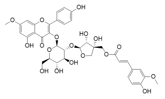 鼠李柠檬素-3-O-[5'''-O-阿魏酰-β-D-呋喃芹菜糖-(1'''→2''')]-β-D-吡喃葡萄糖苷