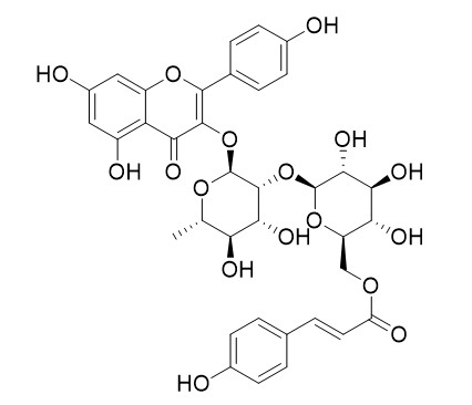 Kaempferol 3-O-beta-(6''-p-coumaroyl)glucopyranosyl(1->2)-alpha-L-rhamnopyranoside