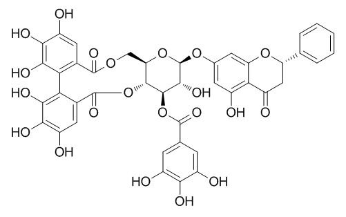Pinocembrin 7-O-(3''-galloyl-4'',6''-(S)-hexahydroxydiphenoyl)-beta-D-glucose