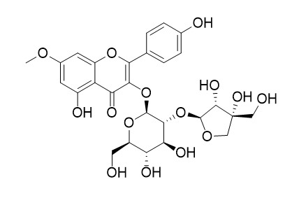 Rhamnocitrin 3-apiosyl-(1->2)-glucoside