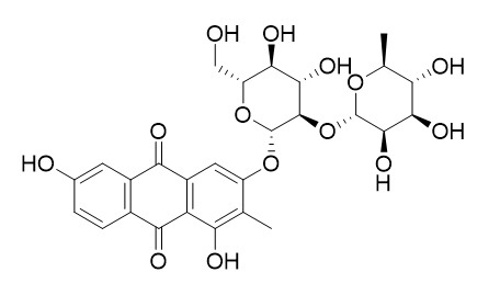 1,3,6-Trihydroxy-2-methylanthraquinone 3-O-alpha-L-rhamnosyl-(1->2)-beta-D-glucoside
