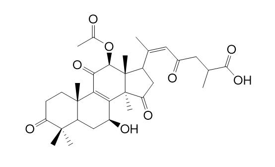 12beta-Acetoxy-7beta-hydroxy-3,11,15,23-tetraoxo-5alpha-lanosta-8,20-dien-26-oic acid