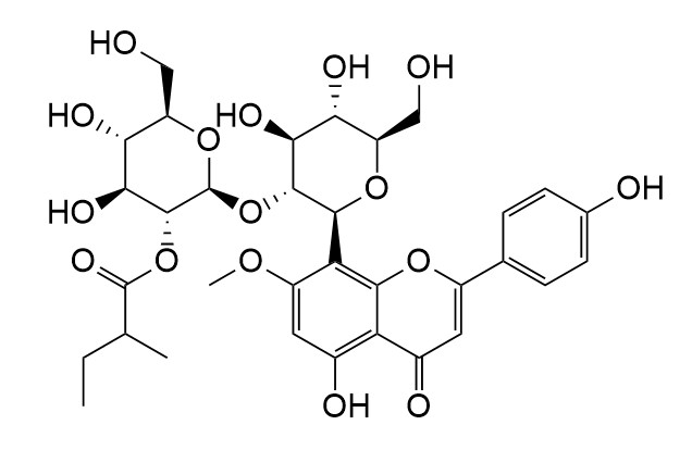 2''-O-(2'''-methylbutyryl)-glucopyranosideisoswertisin