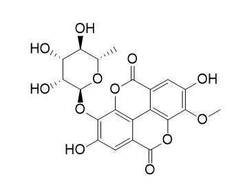 3-O-Methylellagic acid 3'-O-alpha-rhamnopyranoside