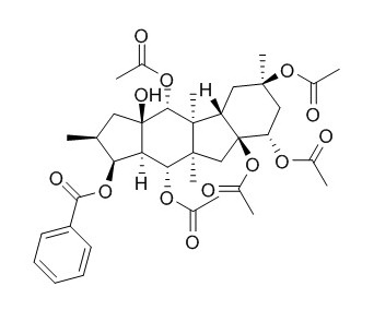 5,8,9,10,14-Pentaacetoxy-3-benzoyloxy-15-hydroxypepluane