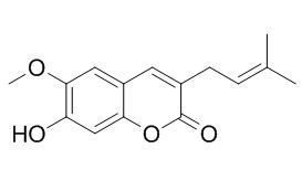 7-Hydroxy-6-methoxy-3-prenylcoumarin