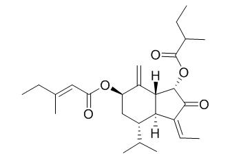 7beta-(3-Ethyl-cis-crotonoyloxy)-1alpha-(2-methylbutyryloxy)-3,14-dehydro-Z-notonipetranone