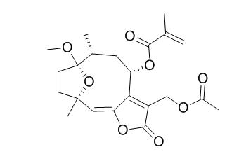 8alpha-(2-Methylacryloyloxy)-1-O-methylhirsutinolide 13-O-acetate