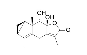 8beta,9alpha-Dihydroxylindan-4(5),7(11)-dien-8alpha,12-olide