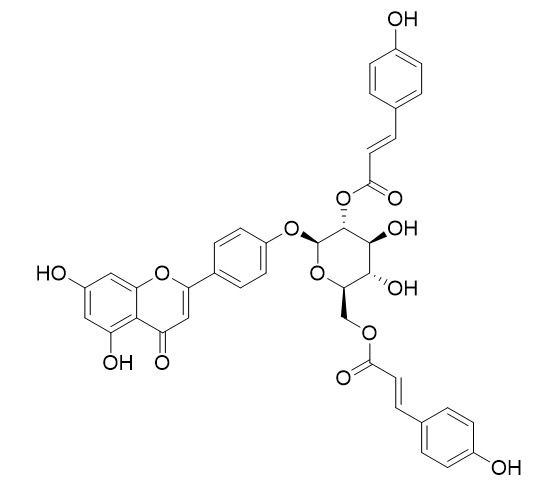 Apigenin 4'-O-(2'',6''-di-O-E-p-coumaroyl)glucoside