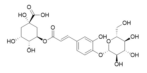 3-[[(2E)-3-[4-(D-glucopyranosyloxy)-3-hydroxyphenyl]-1-oxo-2-propen-1-yl]oxy]-1,4,5-trihydroxy-(1S,3R,4R,5R)-Cyclohexanecarboxylic acid