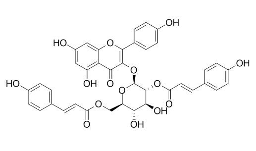 Kaempferol-3-O-(2',6'-di-O-trans-p-coumaroyl)-beta-D-glucopyranoside