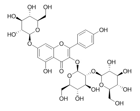 Kaempferol 3-sophoroside-7-glucoside