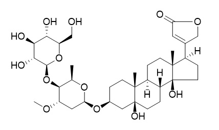 Periplogenin 3-[O-beta-glucopyranosyl-(1->4)-beta-sarmentopyranoside]