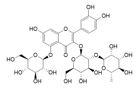 Quercetin-3-O-[alpha-L-rhamnose-(1->2)-beta-D-glucopyranosyl]-5-O-beta-D-glucopyranoside