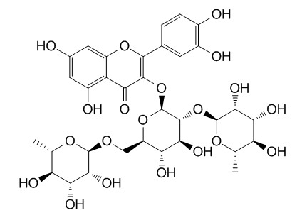 Quercetin 3-O-rutinoside-(1->2)-O-rhamnoside [Quercetin-3-O-(2G-alpha-L-rhamnosyl)-rutinoside]