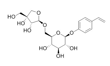 p-Vinylphenyl O-[beta-D-apiofuranosyl-(1-6)]-beta-D-glucopyranoside